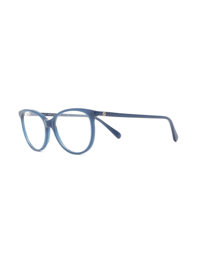 Shop Gucci Round-frame Glasses In Blue