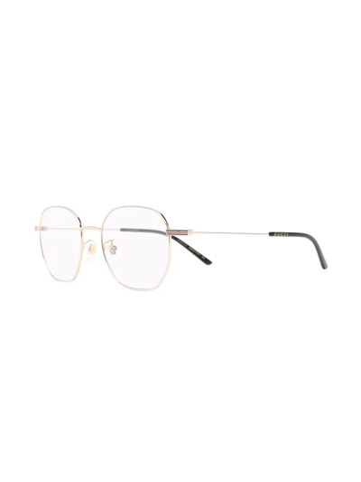 Gucci Gg1125o Round-frame Glasses In Gold