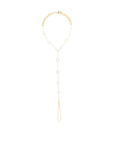 Shop Cult Gaia Perla Chain Anklet In Gold