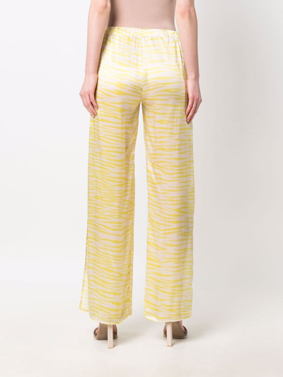 Shop Antonella Rizza Penelope Silk Pants In Yellow