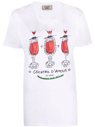 Shop Alessandro Enriquez Graphic-print T-shirt In White
