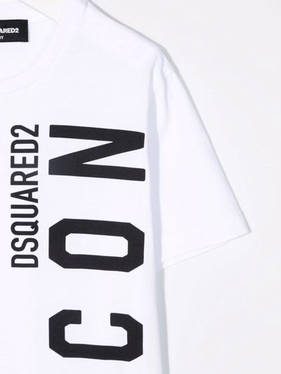 Shop Dsquared2 Logo-print Cotton T-shirt In White