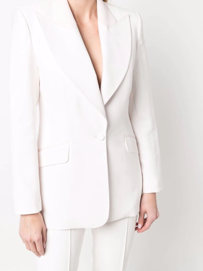 Shop Styland Single-breasted Fitted Blazer In Neutrals