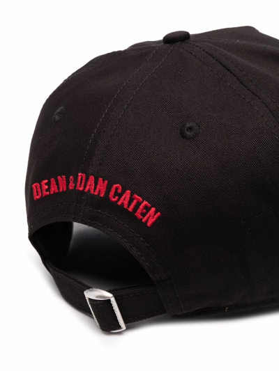 Dsquared2 Logo-patch Baseball Cap In Black