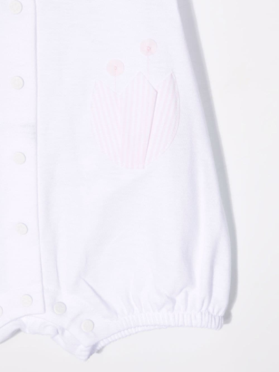 Shop Il Gufo Striped-edge Cotton Shorties In White