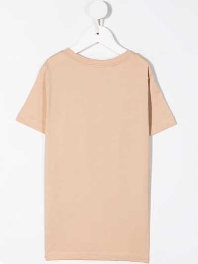 Balmain Embossed-logo T-shirt In Neutrals