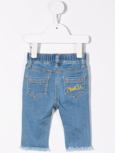 Shop Monnalisa Patch-detail Slim-cut Jeans In Blue
