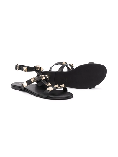 Shop Florens Teen Stud-detail Sandals In Black