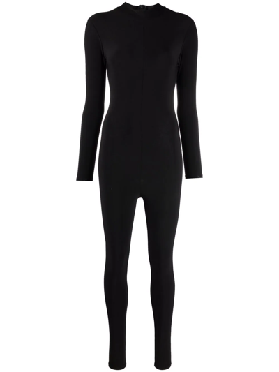 Shop Alchemy X Lia Aram Long-sleeve Fitted Jumpsuit In Black