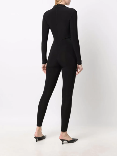 Shop Alchemy X Lia Aram Long-sleeve Fitted Jumpsuit In Black