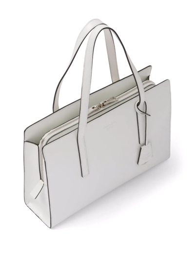 Prada Large Re-edition 1995 Leather Handbag In White