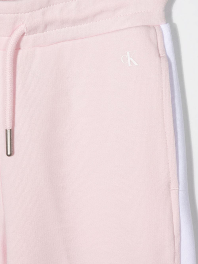 Shop Calvin Klein Logo-print Track Pants In Pink