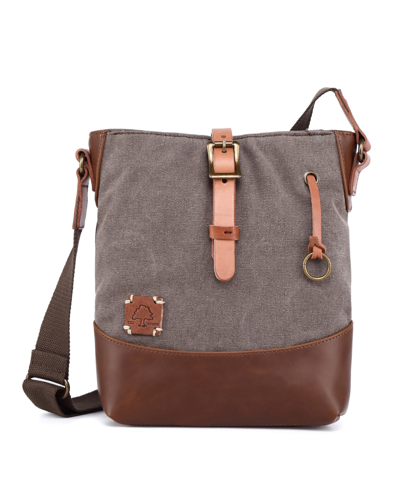 Shop Tsd Brand Redwood Canvas Crossbody Bag In Olive