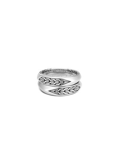 Shop John Hardy Classic Chain' Sterling Silver Double Band Ring