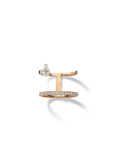 Shop Repossi Serti Sur Vide' Diamond Rose Gold Ring