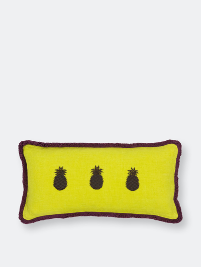 Shop Joanna Buchanan Pineapple Pillow In Yellow