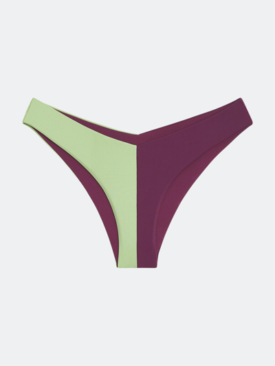 Shop Onia Chiara Colorblock Tricot Bikini Bottom In Purple