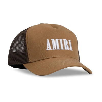 Shop Amiri Logo Trucker Cap In Ermine White