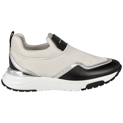 Salvatore Ferragamo Columbia Low Top Sneakers In White/black | ModeSens