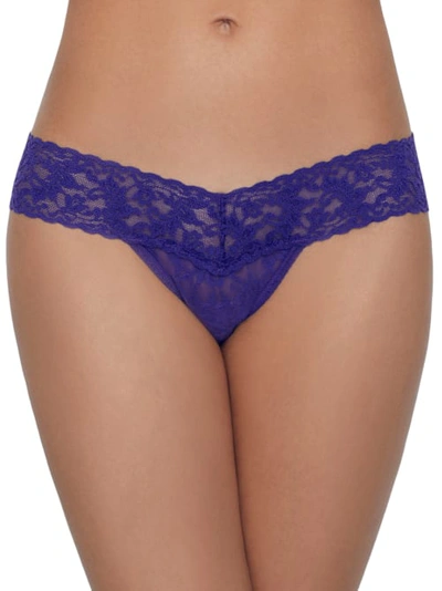 Shop Hanky Panky Signature Lace Low Rise Thong In Wild Violet