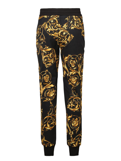 Shop Versace Jeans Couture Baroque Print Jogger Trousers In Black