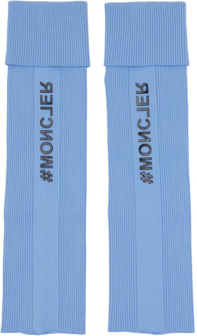 Shop Moncler Blue Legwarmer Socks In 710 Blue
