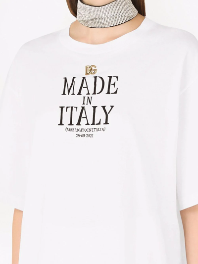 Shop Dolce & Gabbana Made In Italy Cotton T-shirt In White