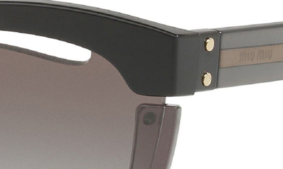 Miu Miu 55mm Cat Eye Sunglasses In Black Gradient