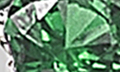 Suzy Levian Sterling Silver Green Cz Eternity Band Ring In Green