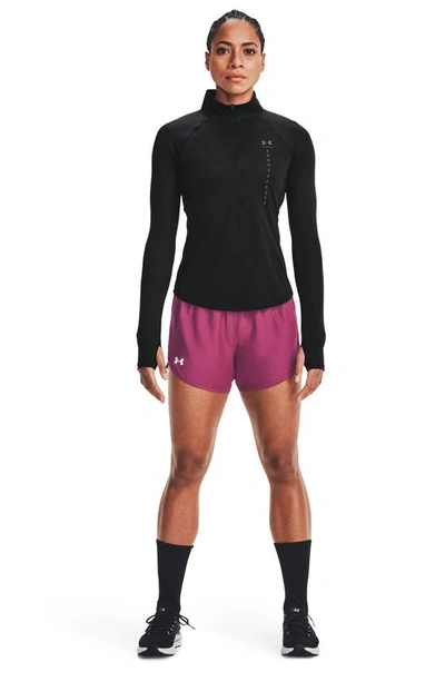 Shop Under Armour Fly By 2.0 Woven Running Shorts In Pink Quartz / Polaris Purple