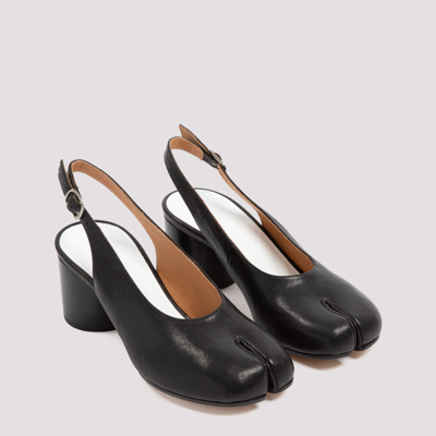 Shop Maison Margiela Pump Tabi Slingback Pumps Shoes In Black