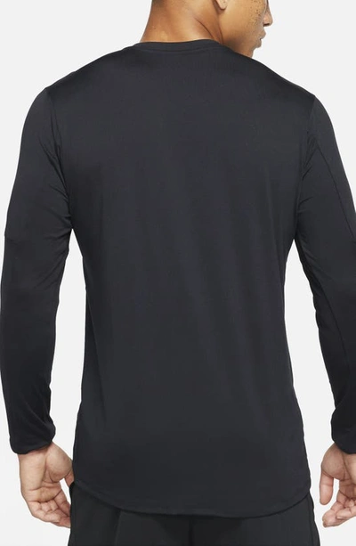 Shop Nike Element Dri-fit Long Sleeve Running T-shirt In Black