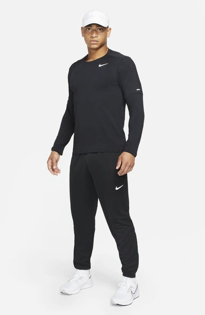 Shop Nike Element Dri-fit Long Sleeve Running T-shirt In Black