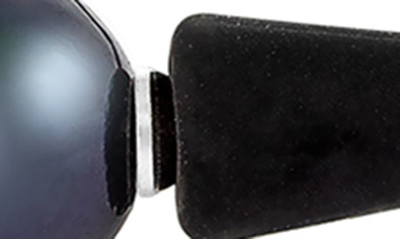 Shop Splendid Pearls Silicone 10-11mm Cultured Freshwater Pearl Bracelet In Black