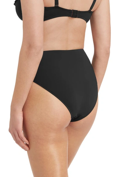 Shop Sea Level Retro High Waist Bikini Bottoms In Black