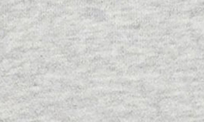 Shop Nike Sportswear Essential Fleece Crewneck Sweatshirt In Grey Heather/ Silver/ White