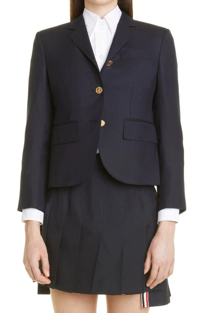 Thom Browne Single-breasted Blazer In Navy
