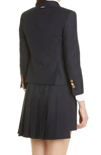 Thom Browne Single-breasted Blazer In Navy