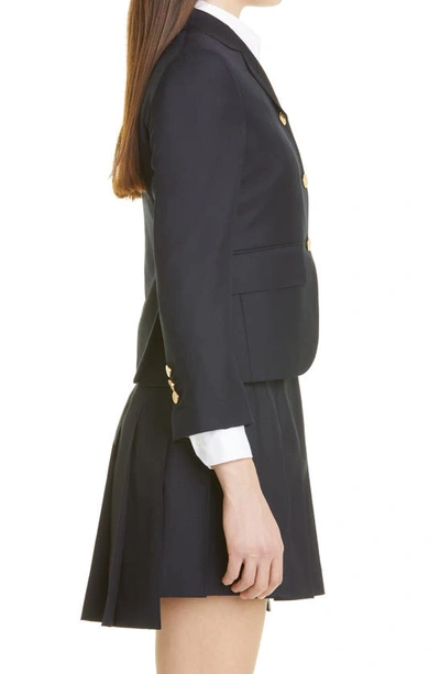 Thom Browne Single-breasted Blazer In Navy