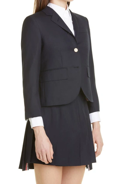 Thom Browne Single-breasted Blazer In Navy