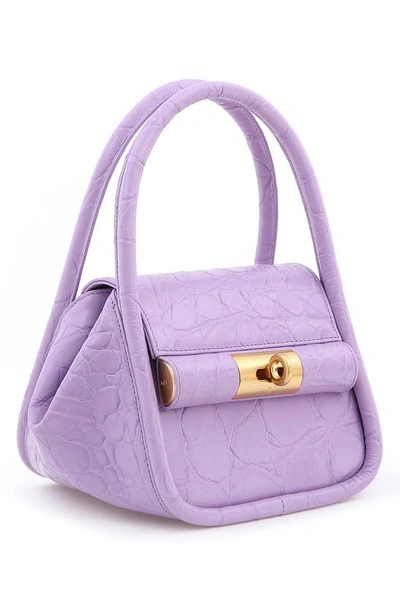 Shop Gu-de Love Leather Bag In Lavender