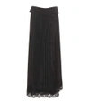 CHLOÉ Lace-Trimmed Silk Skirt