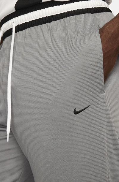 Shop Nike Dri-fit Dna Mesh Shorts In Cool Grey/ Black