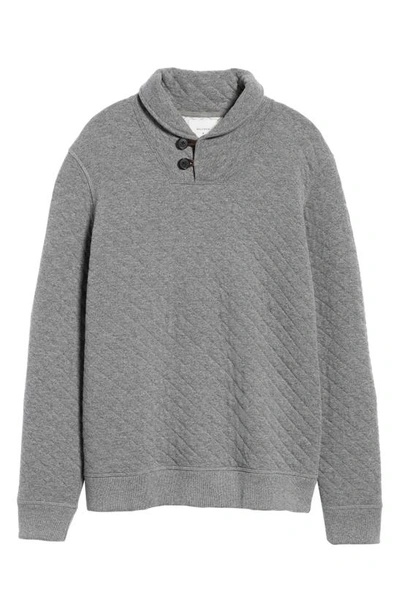 Billy Reid Shawl Collar Pullover In Medium Grey