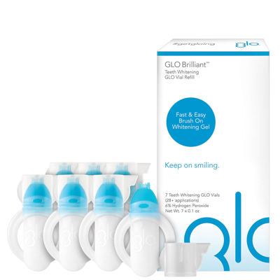 Shop Glo Science Glo Lit Teeth Whitening Glo Vials - 7 Glo Vials And Lip Care