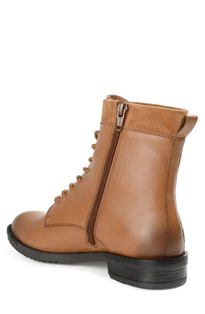 Shop Journee Signature Natara Lace-up Bootie In Tan