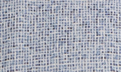 Bugatchi Tech Geo Print Short Sleeve Knit Stretch Cotton Button-up Shirt In Cobalt
