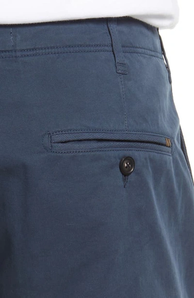 Shop Billy Reid Stretch Cotton Straight Leg Chinos In Carbon Blue