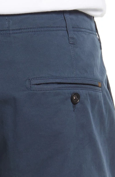 Billy Reid Stretch Cotton Straight Leg Chinos In Carbon Blue