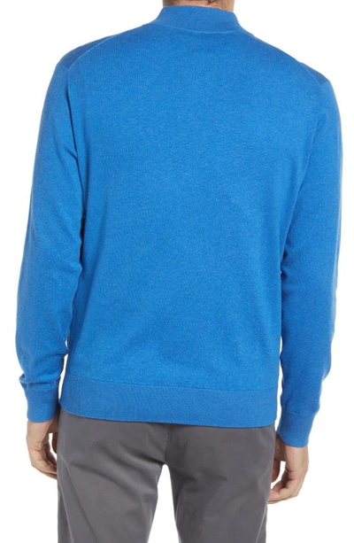 Shop Peter Millar Crest Quarter Zip Pullover In Nautilus Blue